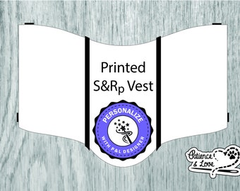 Printed SNR-p Vest, Full color, DecoLeather, Personalize with our Design Builder Tool