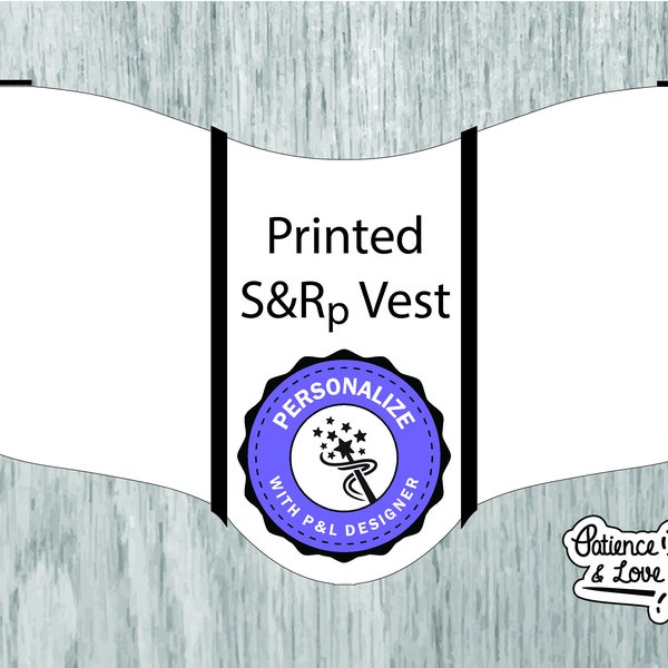 Printed SNR-p Vest, Full color, DecoLeather, Personalize with our Design Builder Tool