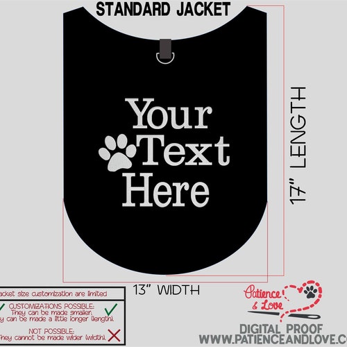 Custom Dog Jacket Dog Cape Dog Vest Custom Embroidered Etsy