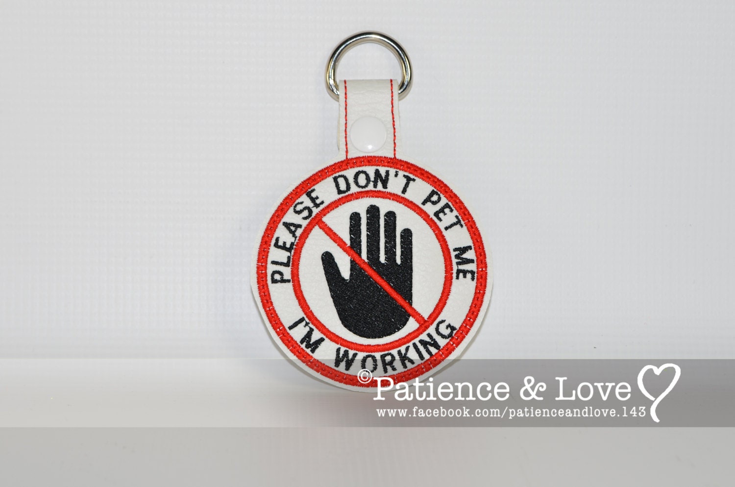 Embroidered Snap Tab Fob Key Chain | Custom Embroidered Patch with wh…