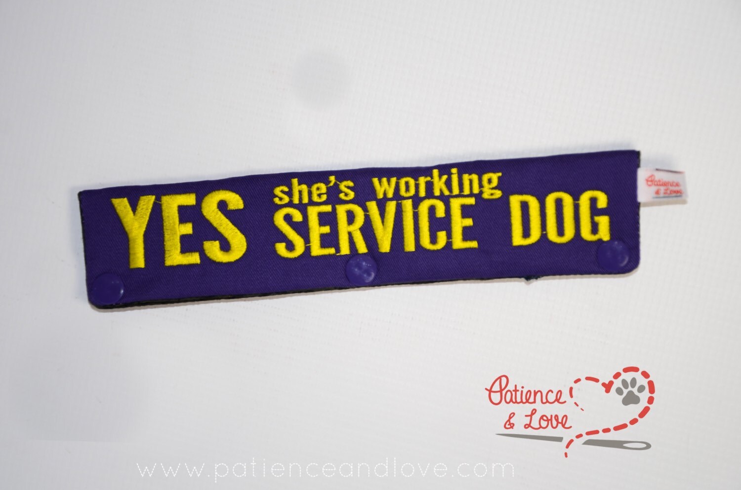 1 Yes She's Working SERVICE DOG Leash Sleeve Snapon Etsy