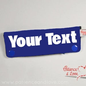 1 Small 5.8"x1.9" Custom Text Leash Sleeve, Snap-On