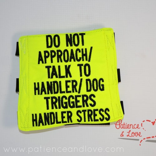 1 Small Handle Sign Do Not Approach Talk to Handler or Dog Etsy