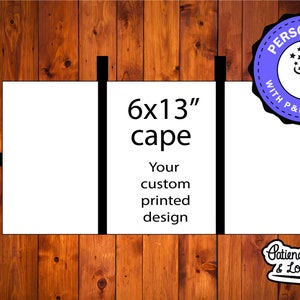 Printed Cape, Full color, DecoLeather, Personalize with our Design Builder Tool 13 x 6 inches