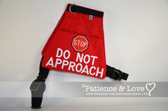 Do Not Approach Im Shy Dog Patch for Cape Vest Harness Choose