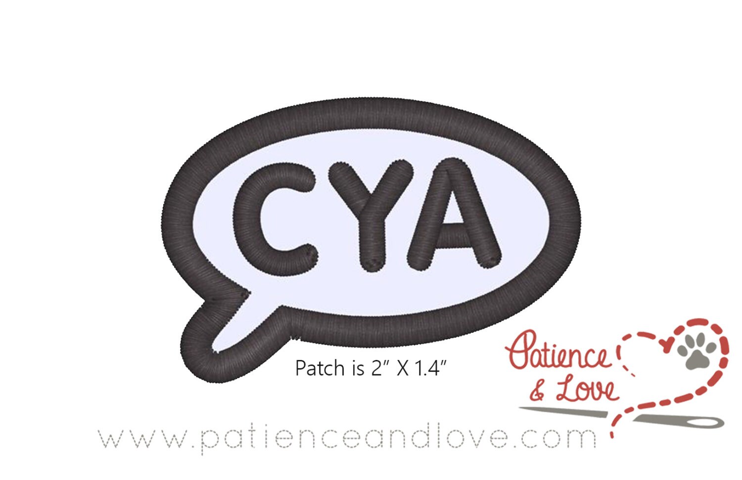 Patch, Sew-on, 2 Inch by 1.4 Inch Rectangle, CYA, Cover Your Assets ...