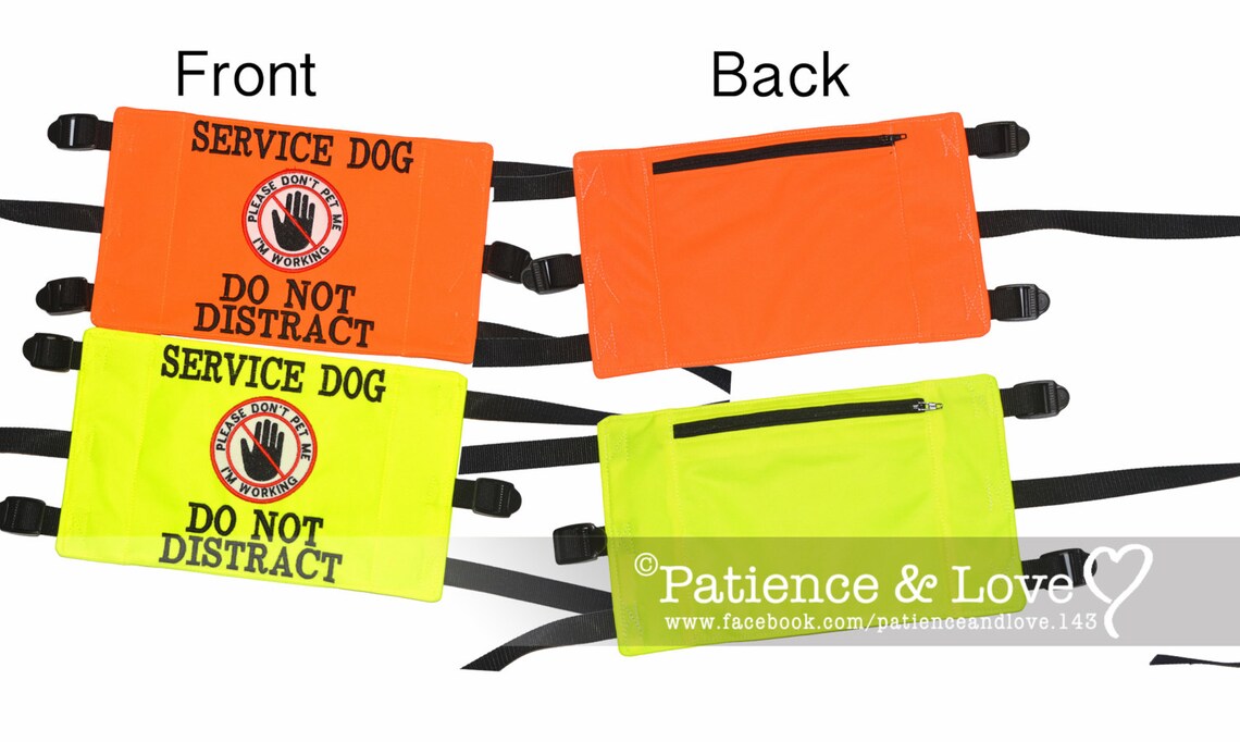 1 IGNORE Working Guide Dog Harness Sign 3 Patches don't Etsy