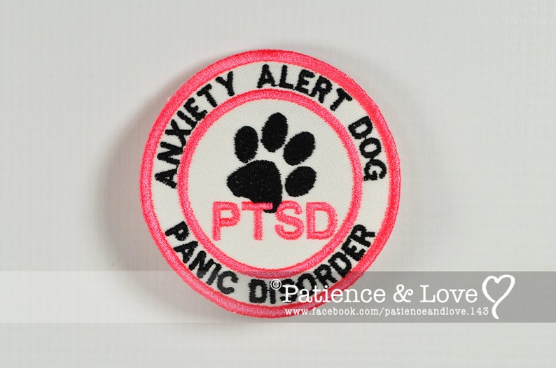1 Patch Sewon 3 Inch Round Anxiety Alert Dog PTSD Paw Etsy