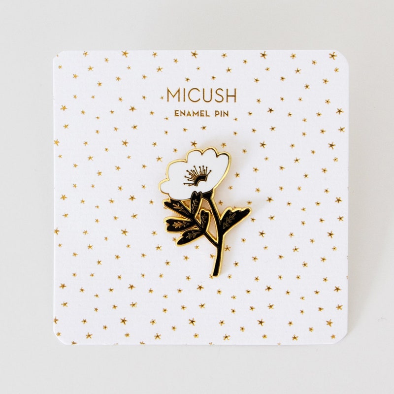 Flower Enamel Pin - Etsy