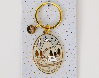 The Mountains Are Calling - Keychain
