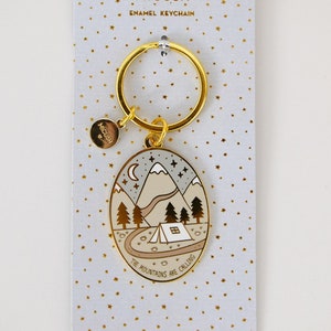 The Mountains Are Calling - Keychain