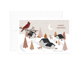 Happy Holidays Card, Holidays card, Greeting card, Merry Christmas Card, Happy Holidays Card, Postcard, Gift