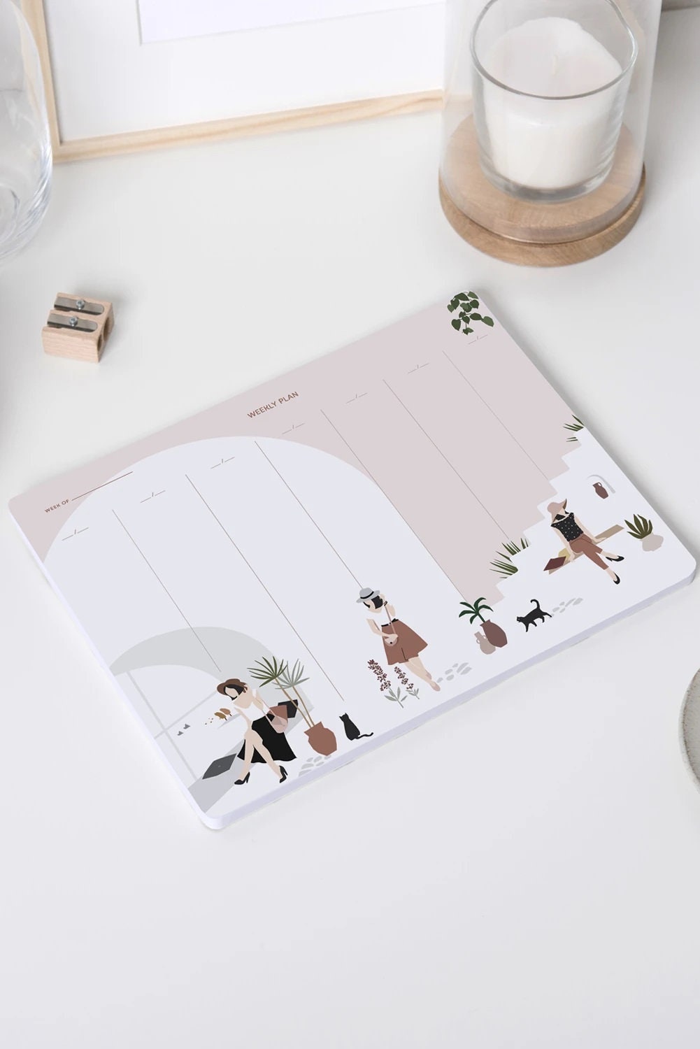 Weekly Desk Planner Pad Weekly Calendar Weekly Notepad To | Etsy