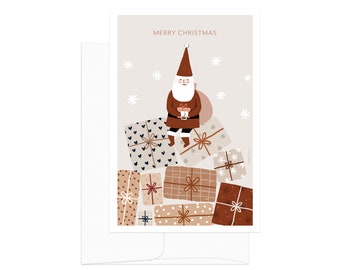 Merry Christmas Card, Santa Claus card, Greeting card, Merry Christmas Card, Happy Holidays Card, Postcard, Gift