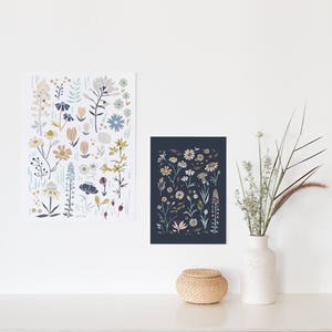 Meadow flowers print, living room flower poster image 4