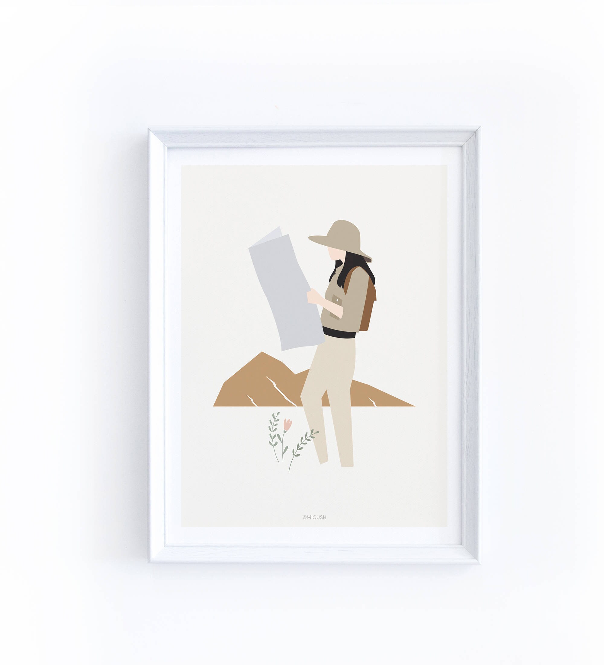 Impression d'explorateur de Femme, Décor à La Maison Voyageur