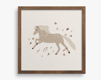 Galloping Pony print wall art, modern Galloping Pony print, minimalist Galloping Pony print, Fall print, Horse love, Little Pony