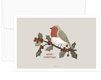 Weihnachten Robin Karte, Frohe Weihnachten Karte, Happy Holidays Karte, Postkarte, Geschenk
