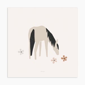 Horse print wall art, modern horse print, minimalist horse print image 4