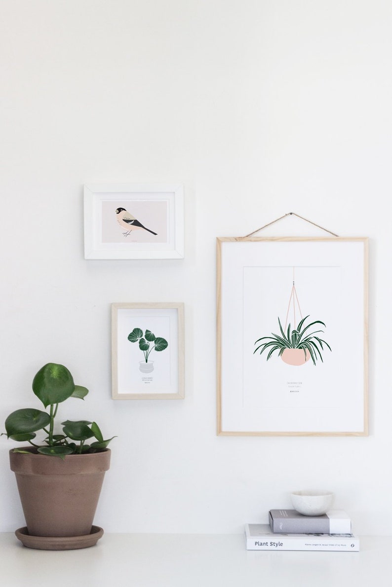 Minimalist Plant Art Print Set of 3 - Etsy