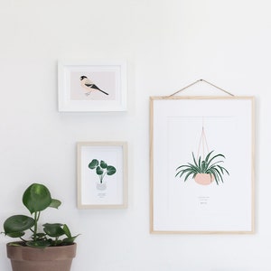 Tropical plant print with hanger, modern botanical print image 2