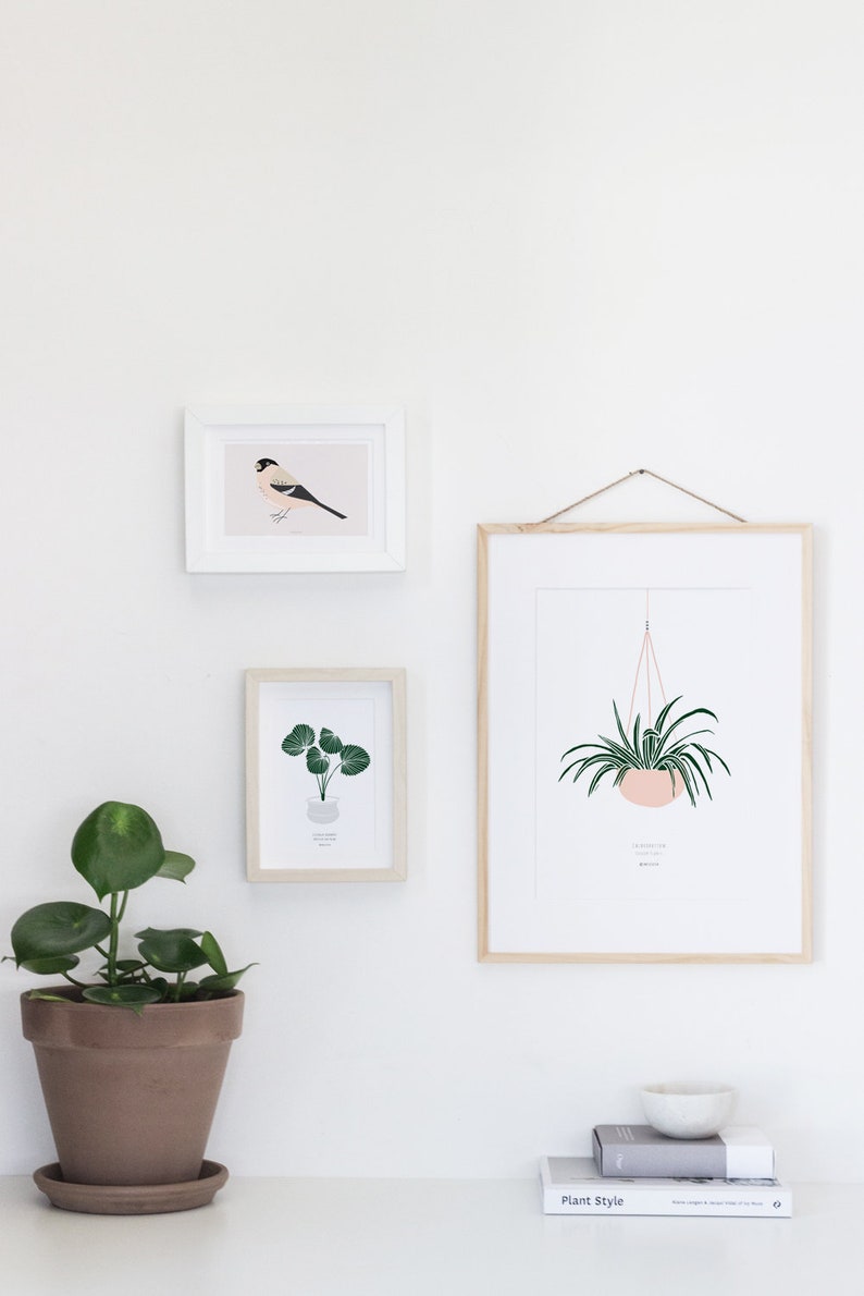 Tropical plant print with hanger, modern botanical print image 2