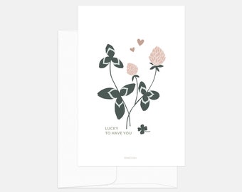 Flower greeting card wedding, congratulations card floral