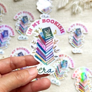 Bookish Era Sticker: Taylor-Inspired Book Stack, Waterproof Laminated Decal