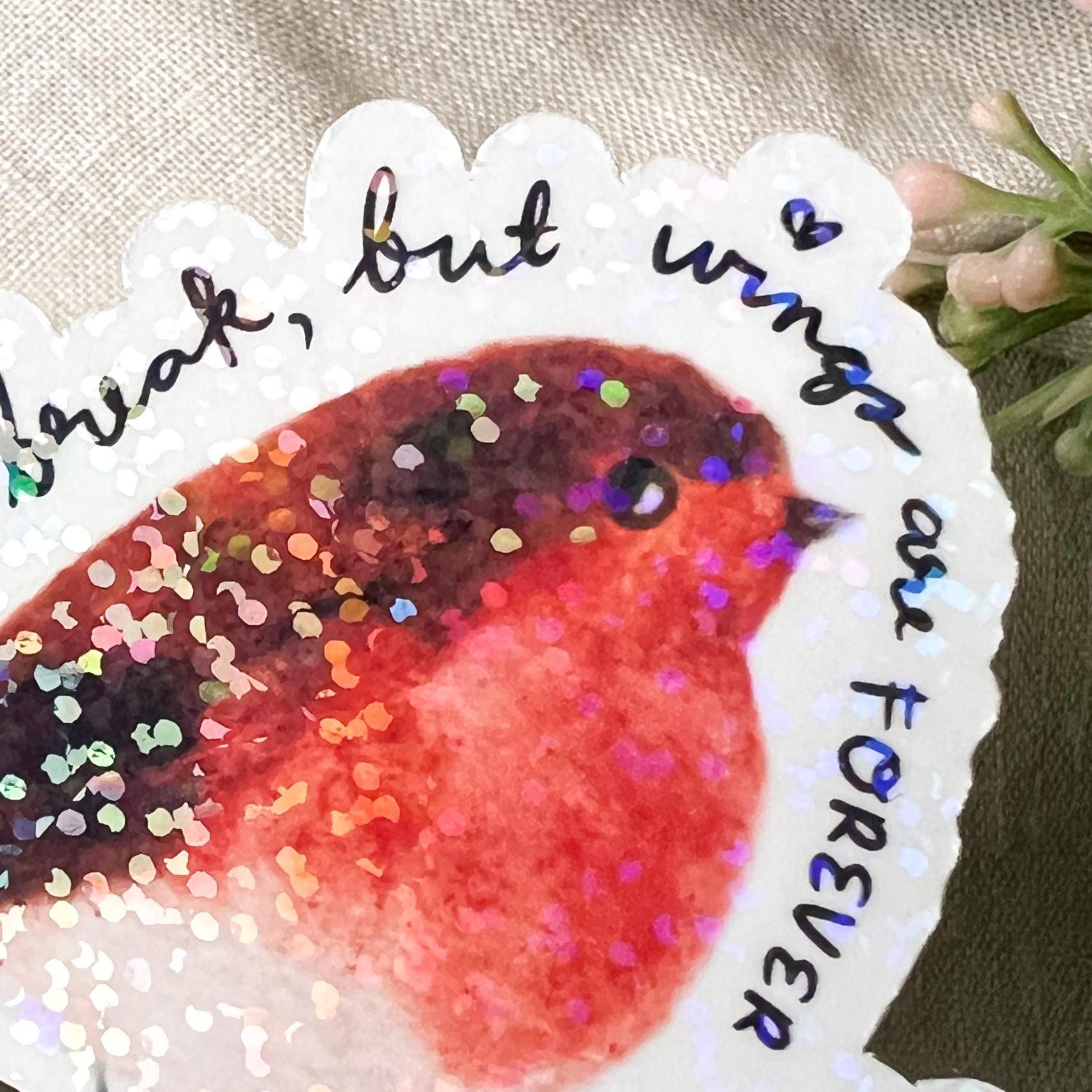 Red Robin Sticker| Inspirational Bird Sticker| Motivational Sticker ...