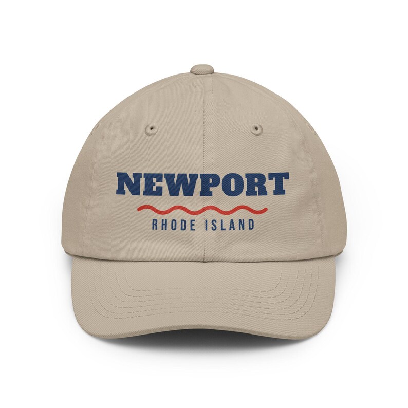 Newport RI Dad Hat, Nautical Wave Baseball Cap, Rhode Island Souvenir Hat, New England Gift, Unisex Adjustable Cotton Cap image 2