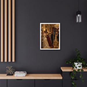 Framed Newport RI Wall Art, Gilded Age Ballroom Painting, Framed Victorian Art Print, Rhode Island Art, Ready to Hang Gift Bild 16