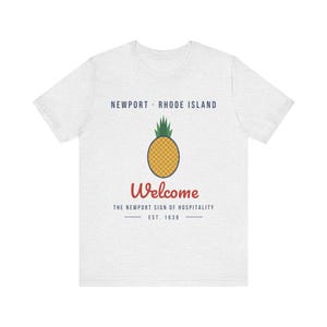 Newport Pineapple T-Shirt, Welcome Hospitality Tee, Newport Rhode Island Shirt, Pineapple Gift, Colonial New England Souvenir image 2