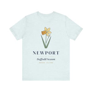 Camiseta de narcisos de Newport, camiseta de la temporada de narcisos, camiseta de primavera de Newport, Rhode Island, regalo botánico floral, regalo de Pascua para ella. imagen 4