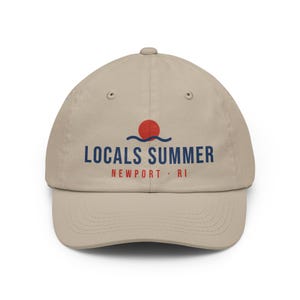 Locals Summer Hat, Newport RI Dad Hat, Rhode Island Local Baseball Cap, Beach Sunset Cap, New England Gift, Unisex Cotton Cap image 2
