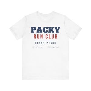 Packy Run Club T-Shirt, Funny Rhode Island Shirt, RI Slang Tee, Package Store Beer Run Shirt, New England Humor Gift, Unisex Tee image 1