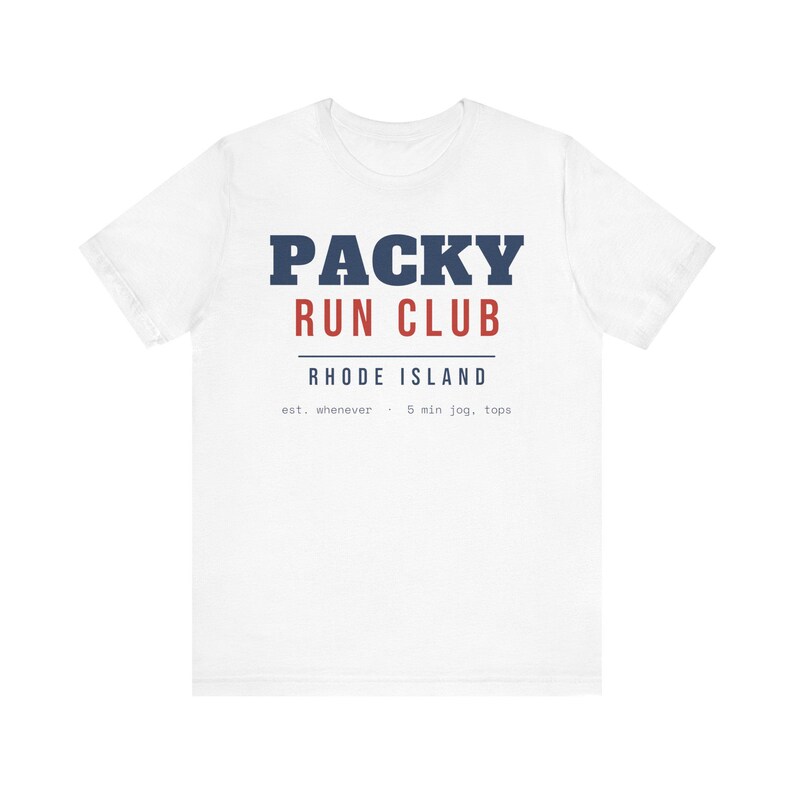 Packy Run Club T-Shirt, Funny Rhode Island Shirt, RI Slang Tee, Package Store Beer Run Shirt, New England Humor Gift, Unisex Tee image 1