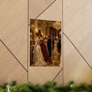 Newport RI Wall Art, Gilded Age Ballroom Painting Print, Victorian Ballroom Poster, Rhode Island Art Print, Vintage Style Gift image 13