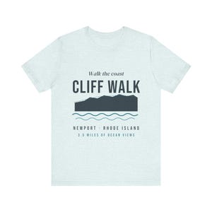 Cliff Walk Newport RI T-Shirt, Coastal Hiking Tee, Rhode Island Ocean Views Souvenir, New England Travel Gift, Unisex Soft Cotton Tee image 4