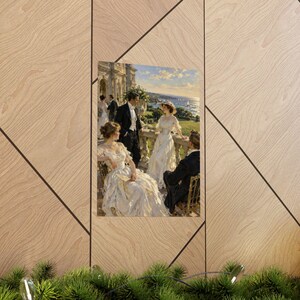 Décoration murale de Newport (Rhode Island), reproduction d'une peinture de terrasse de manoir de l'âge d'or, affiche portrait de la Ocean View Society, art de Rhode Island, cadeau vintage image 13