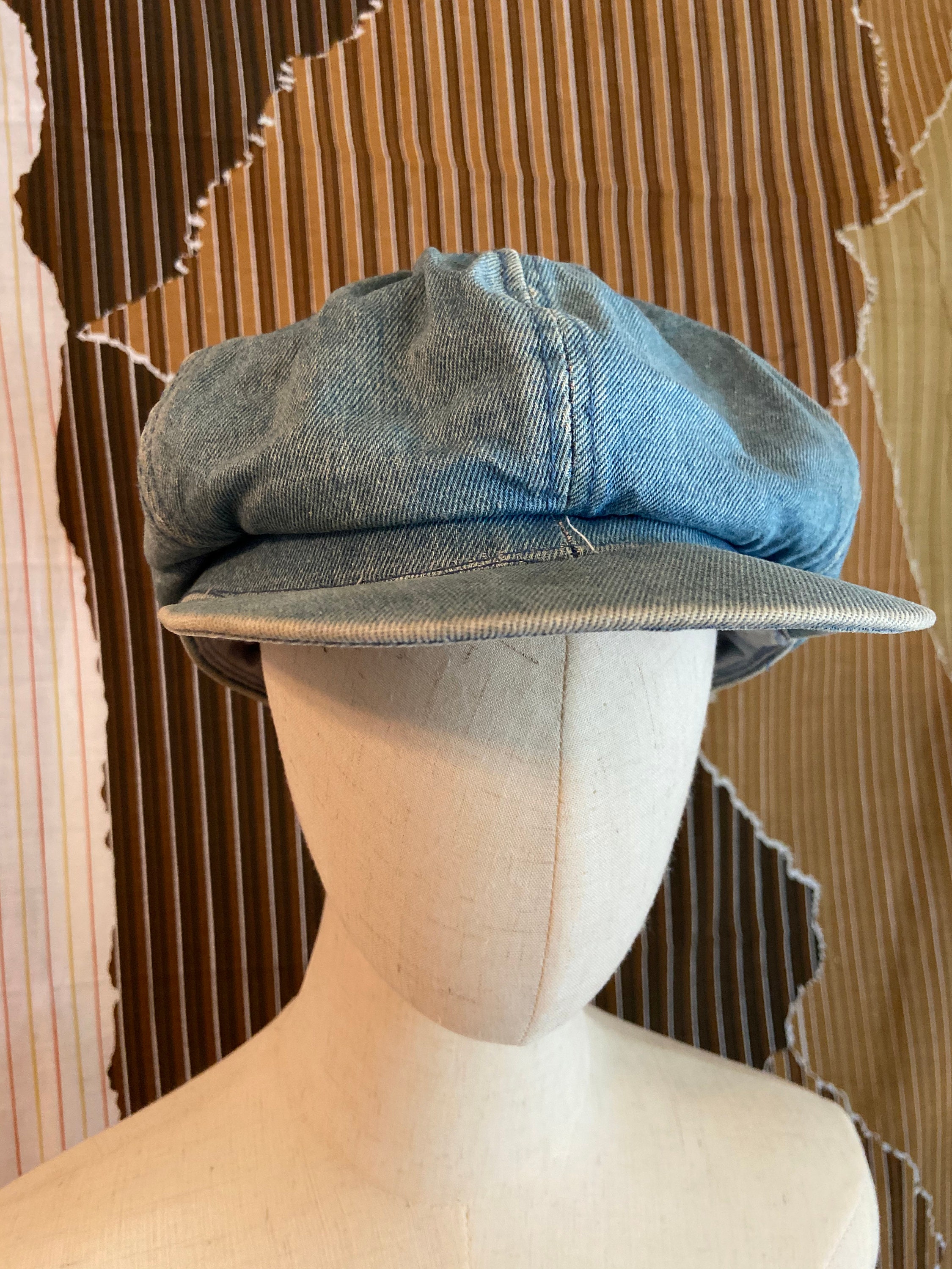 70s Vintage Denim paper Boy Hat Denim Newsboy Cap Cotton Blue Jean Slouchy Hat - Etsy 70s Vintage Denim paper Boy Hat Denim Newsboy Cap Cotton Blue Jean Slouchy Hat - Etsy