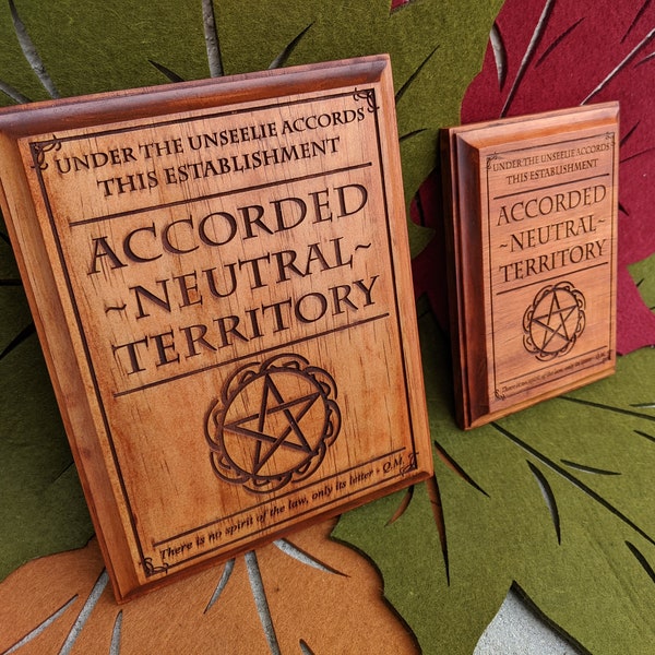 Accorded Neutral Territory Plaque - Urban Fantasy