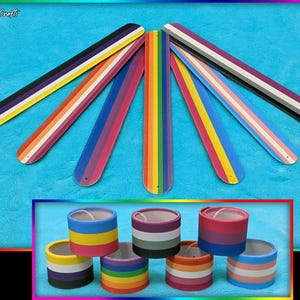 Pride Flag Slap Bracelets :D