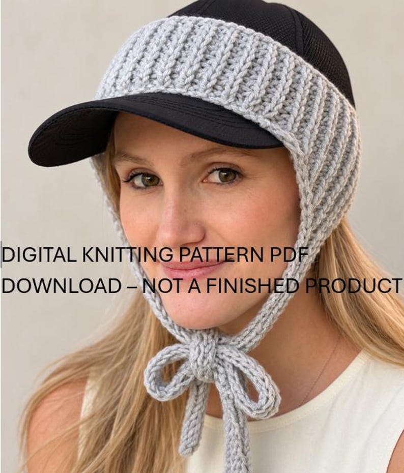 Cozy Earflap Headband Knitting Pattern PDF | Knit Ear Warmer With Ties ...