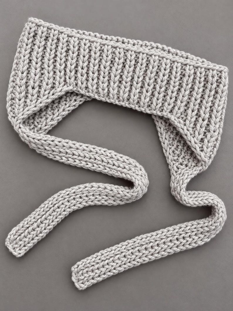 Cozy Earflap Headband Knitting Pattern PDF | Knit Ear Warmer With Ties ...