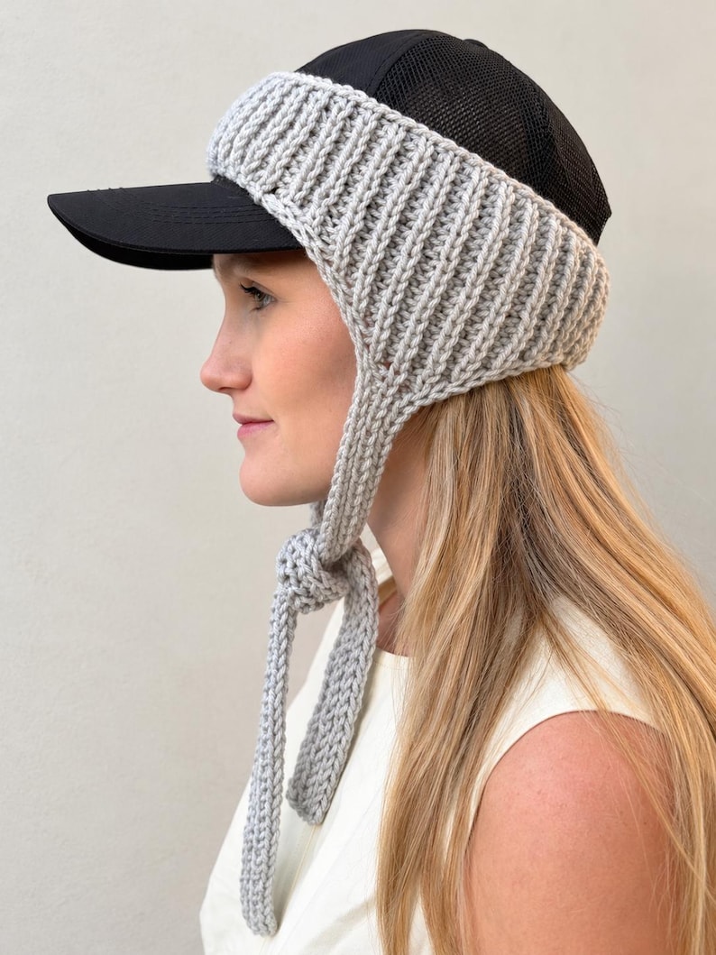 Cozy Earflap Headband Knitting Pattern PDF | Knit Ear Warmer With Ties ...