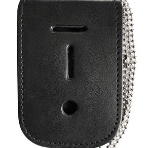 Titular de la insignia de la cadena del cuello con ventana de identificación y bolsa interior oculta