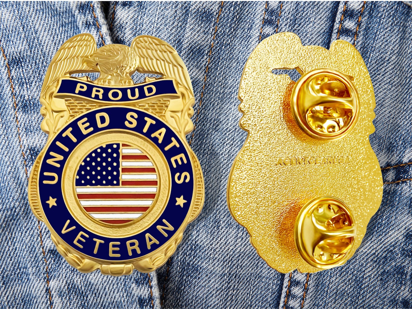 United States Proud Veteran Lapel Pin Badge Collectible Etsy