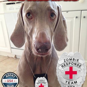 Zombie Response Team Badge Prop Costume Collectible - Silver image 2