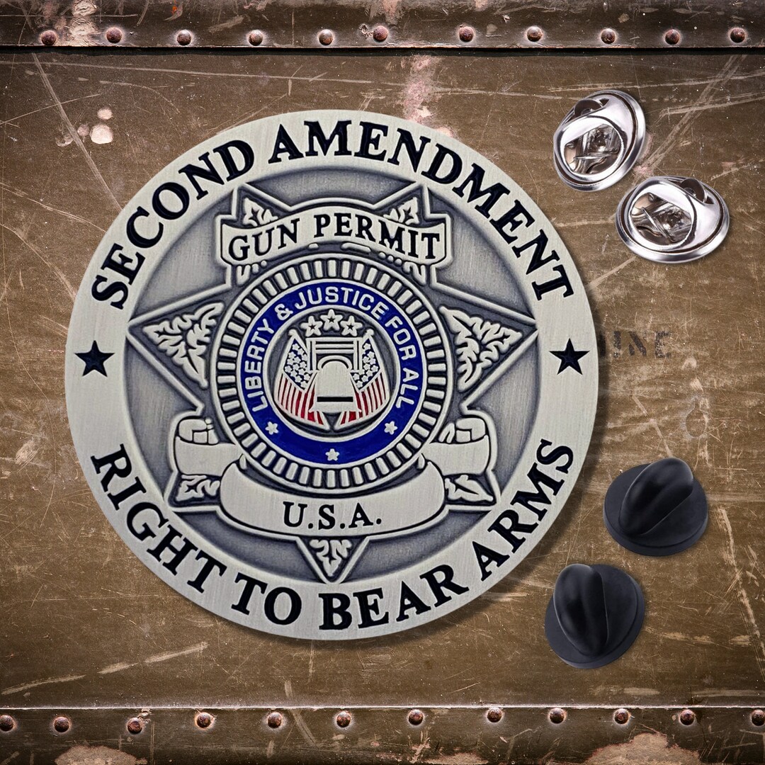 Second Amendment Pin Right to Bear Arms Antique Silver Tone - Etsy