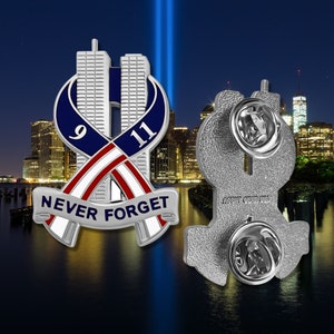 911 Memorial Garden Forever In Our Hearts Pin Badge